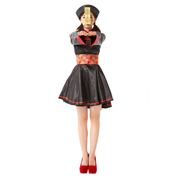 Halloween Muertos Vivientes Disfraz Zombi Chino Cosplay Carnaval Vestido para Adultos Femenino